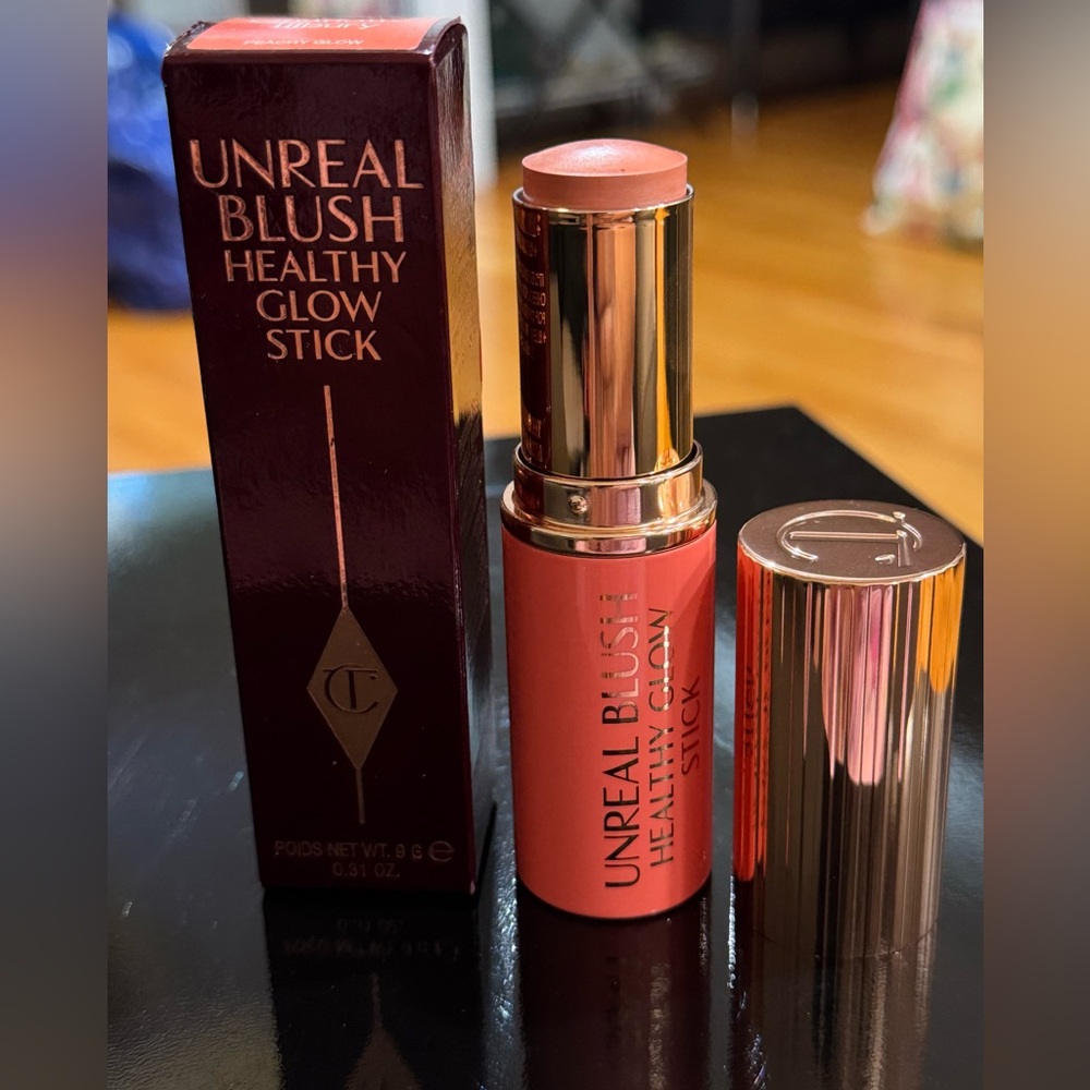 Charlotte Tilbury Unreal Lip & Cheek Glow Blush Stick in Peachy Glow